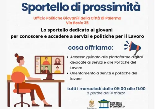 Palermo, apre lo Sportello di prossimità per i giovani a San Giovanni Apostolo