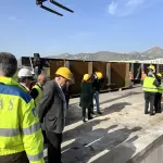 Ponte Corleone, avviato il montaggio della nuova campata: sopralluogo al cantiere del raddoppio